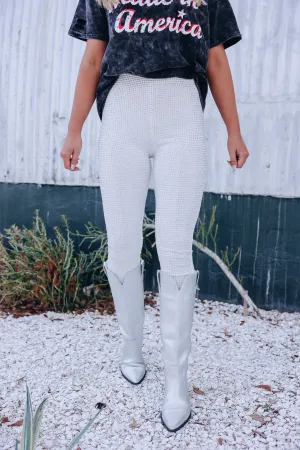Endless Sparkle Rhinestone Leggings - White