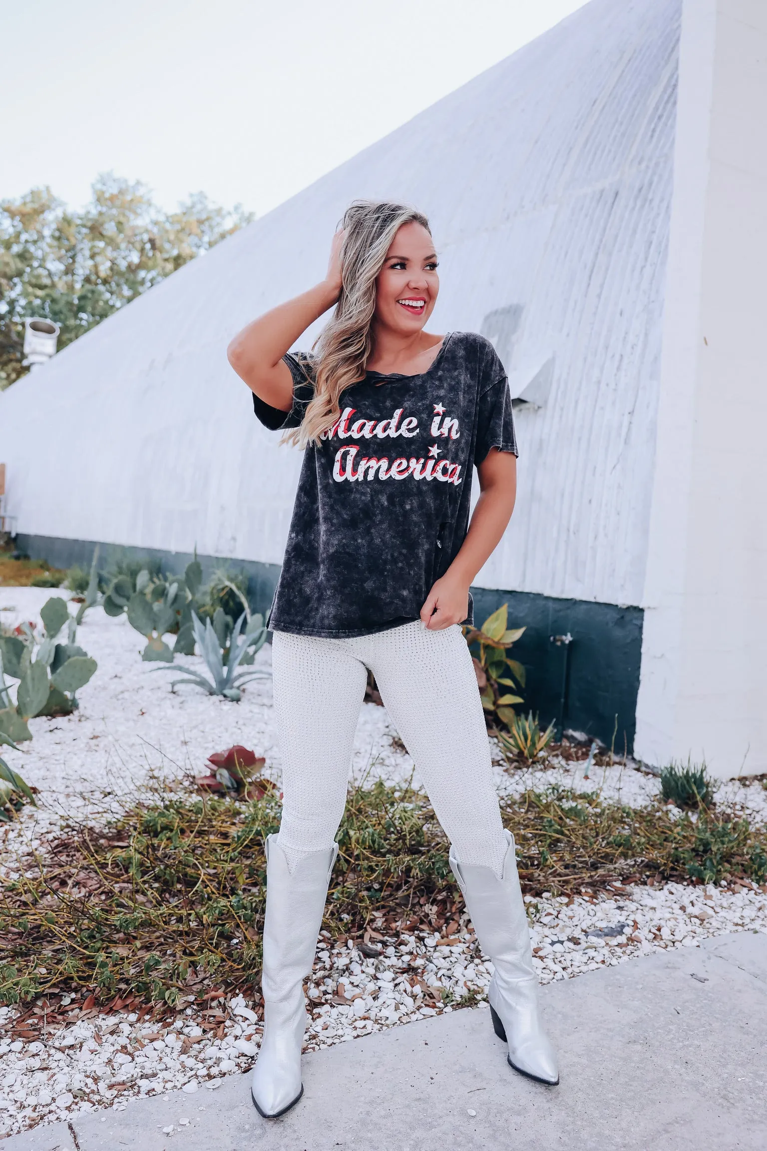Endless Sparkle Rhinestone Leggings - White