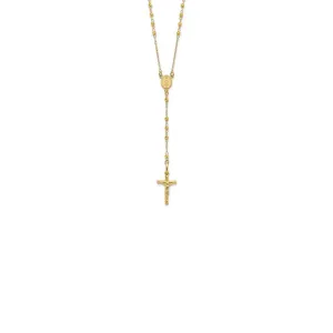 Faceted Beads Rosary Necklace (14K)