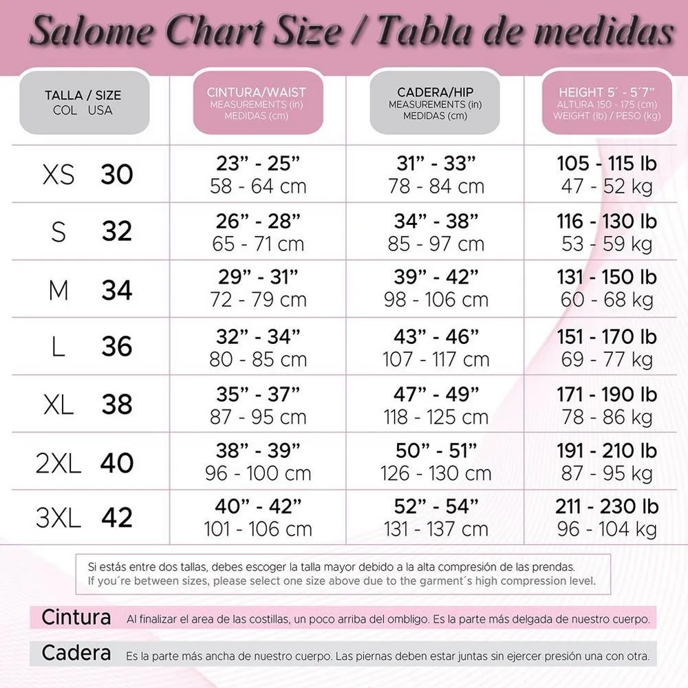 Faja Salome 0218-C Strapless Short Invisible High Shooting Lift - Comfort Line
