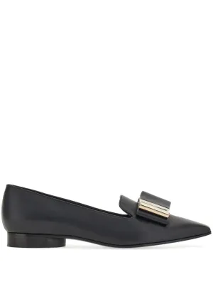 Ferragamo bow-detail lambskin loafers
