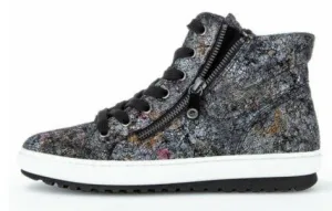 *FINAL SALE*73754.37 - Black Metallic Suede