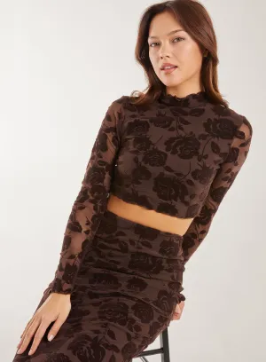 Flock Floral Long Sleeve Top