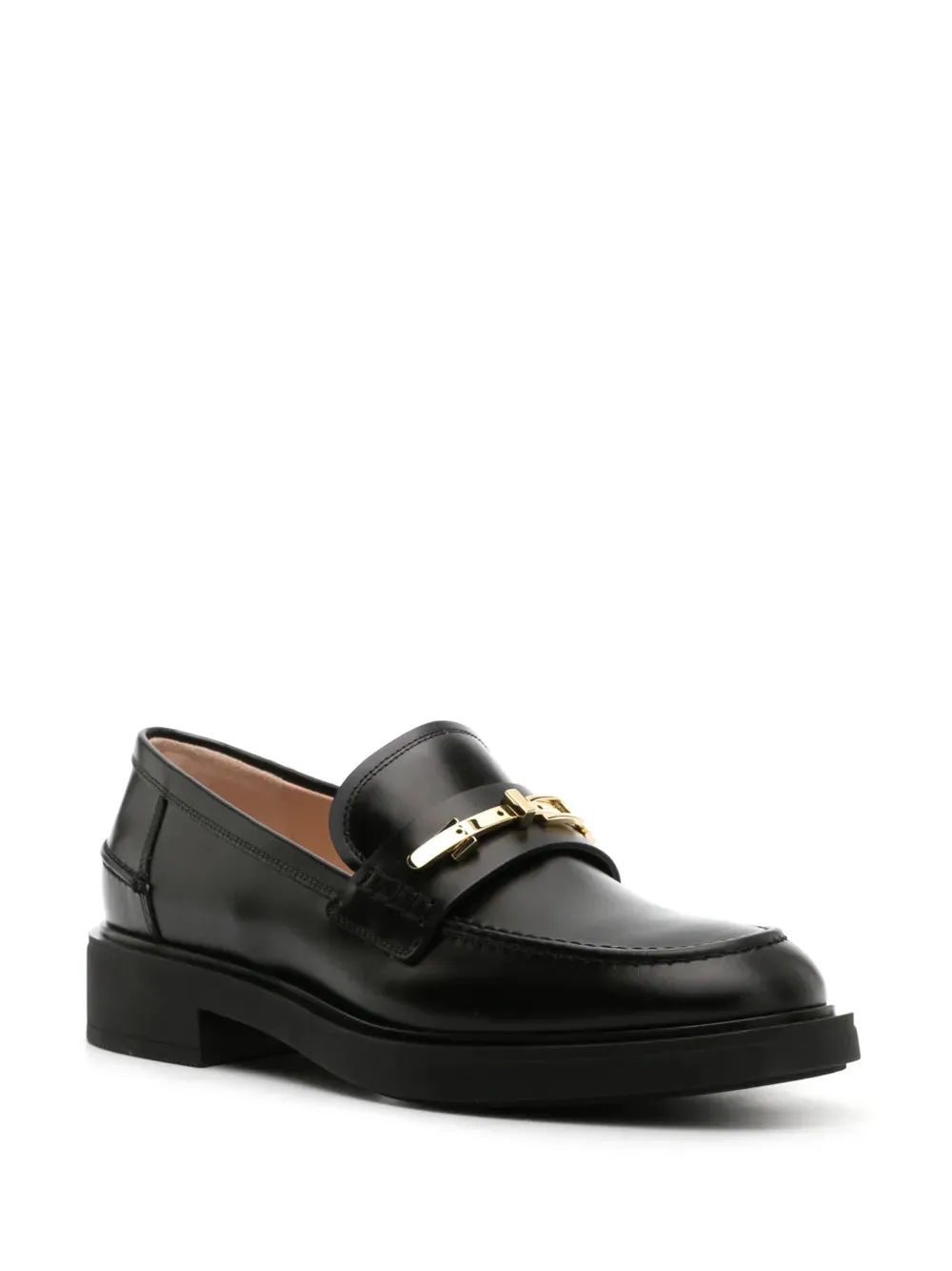 Gianvito Rossi buckle-detail leather loafers