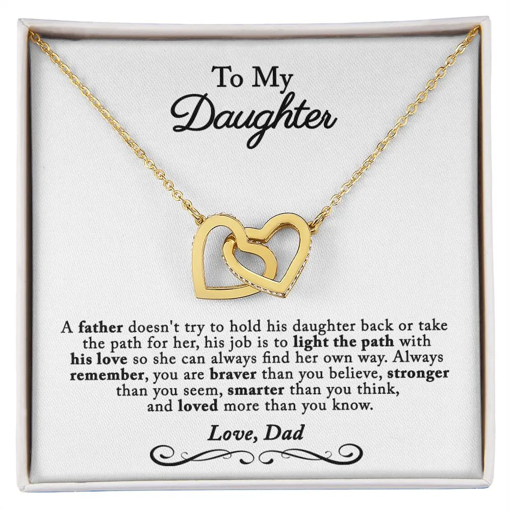 Gift For Daughter from Dad, Daughter Father Necklace, Daughter Gift from Dad