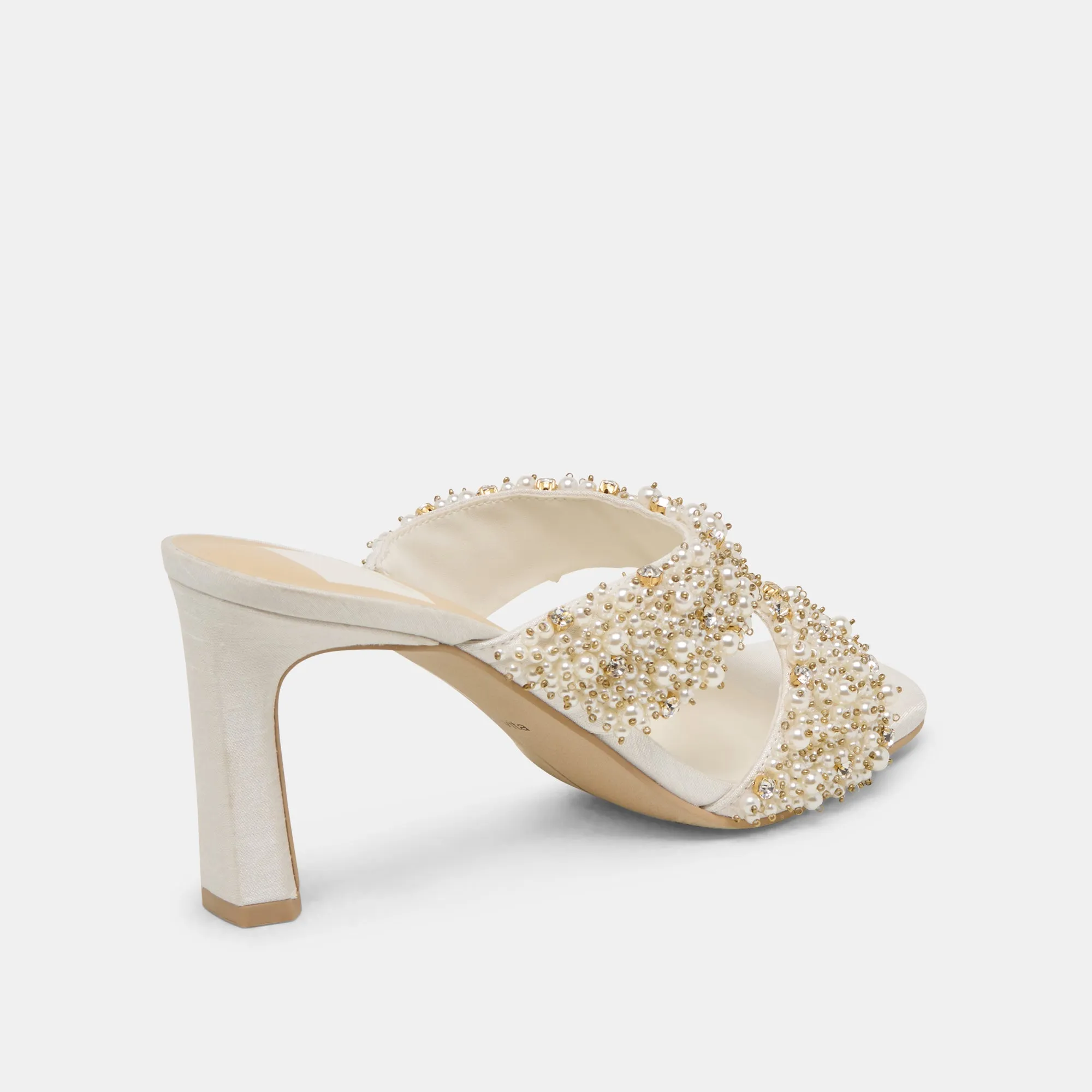 GITEL RHINESTONE HEELS IVORY RHINESTONE