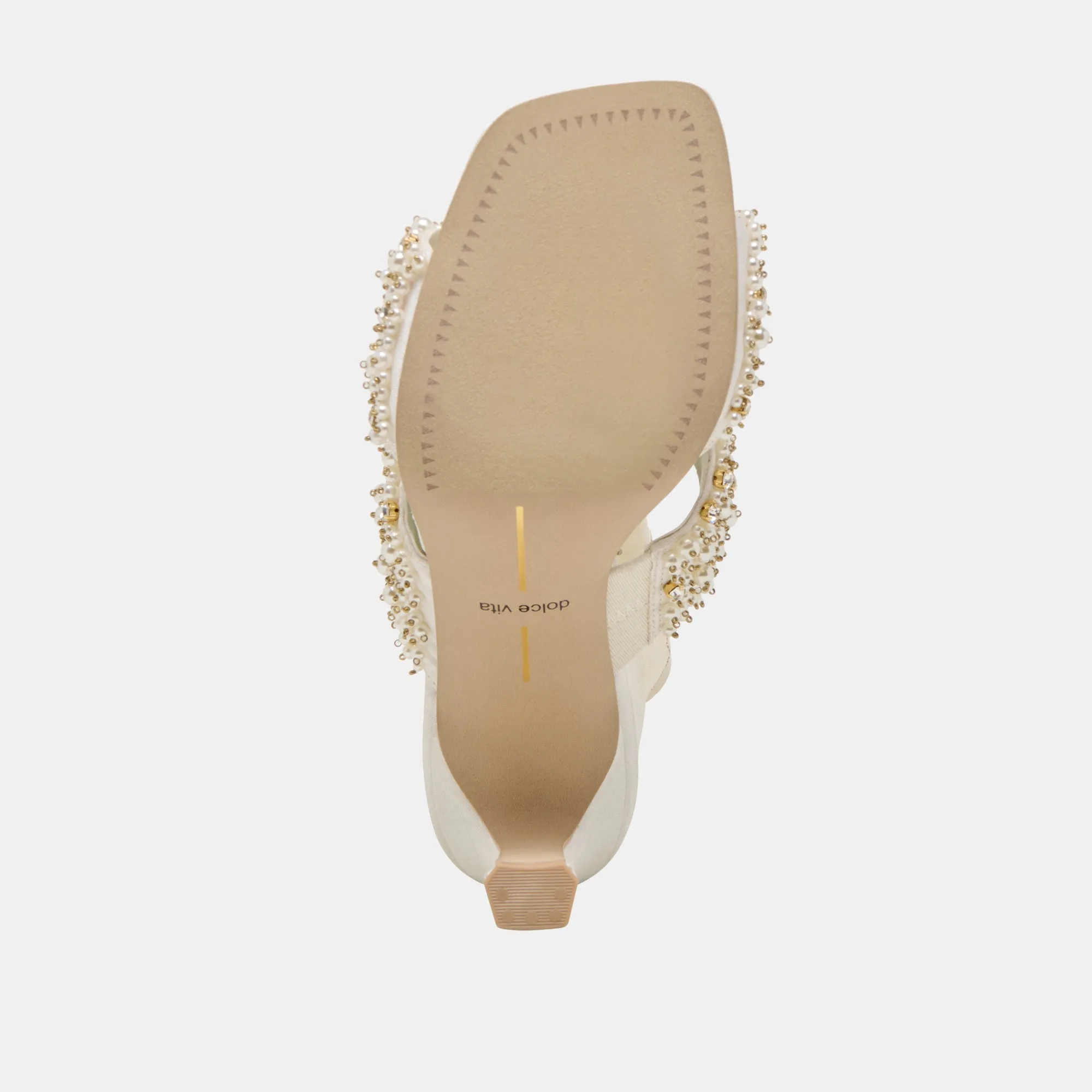 GITEL RHINESTONE HEELS IVORY RHINESTONE
