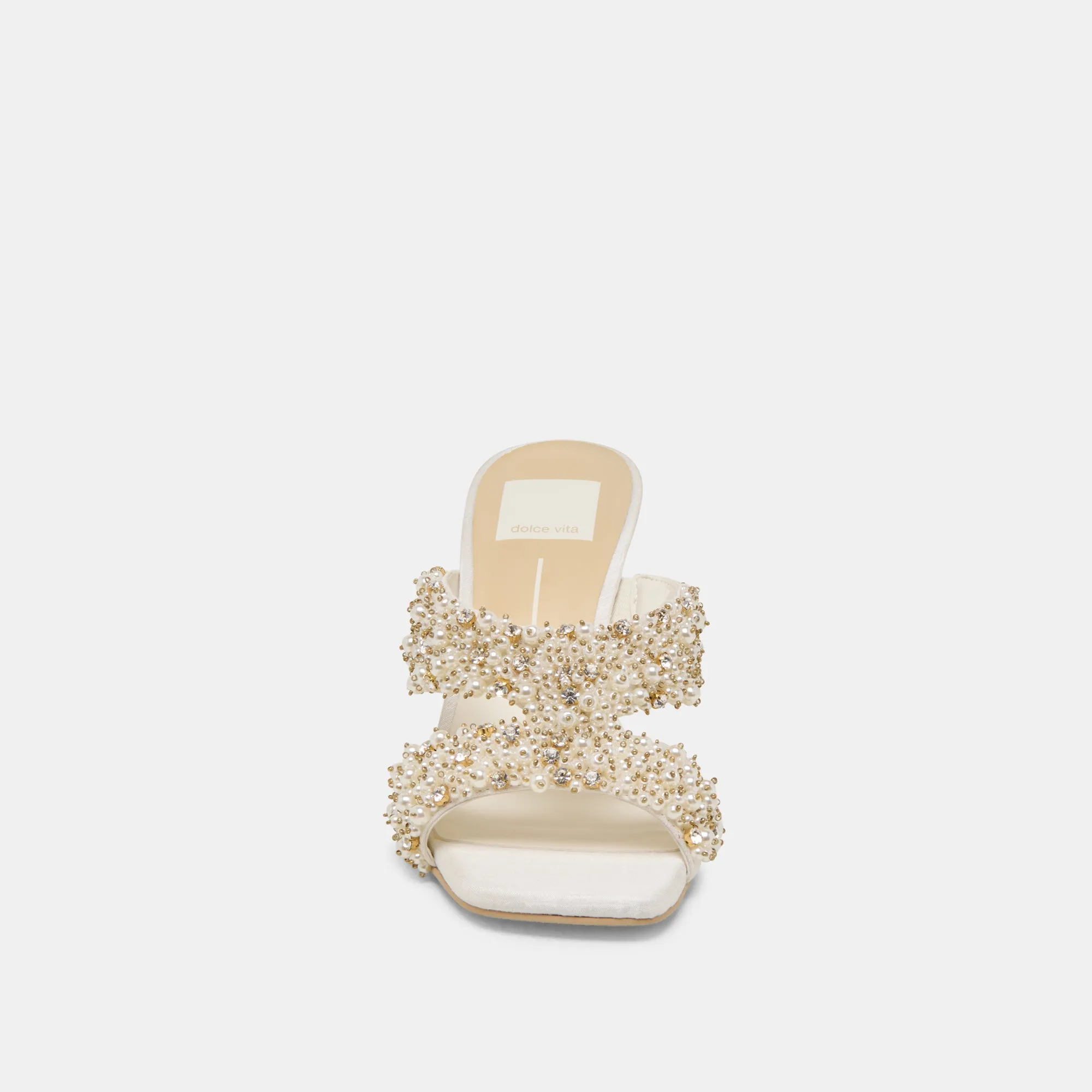 GITEL RHINESTONE HEELS IVORY RHINESTONE