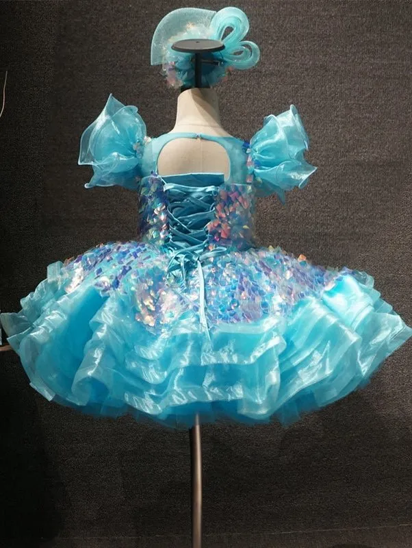 Glitz Beaded Bodice Little Girl/Toddler/Baby Miss Pageant Dress