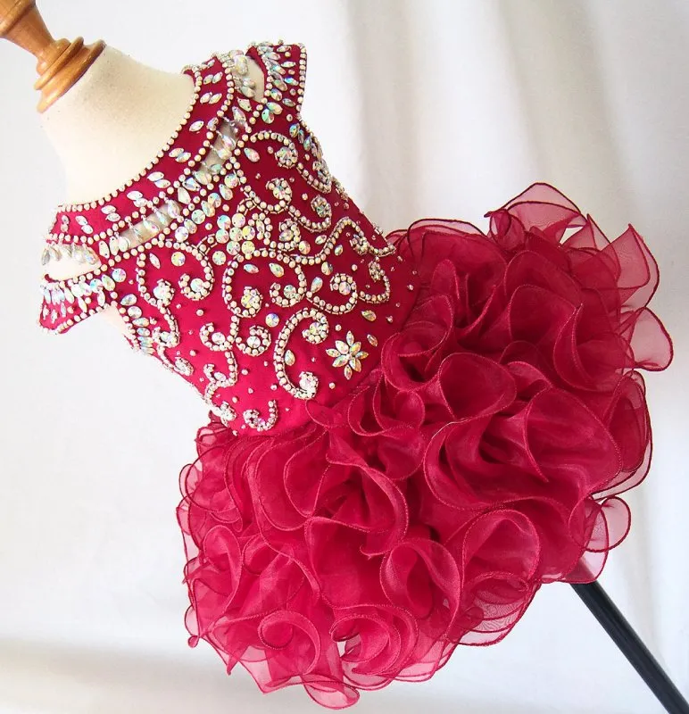 Glitz Beaded Bodice Little Miss/Toddler/Infant Cupcake Pageant Dress