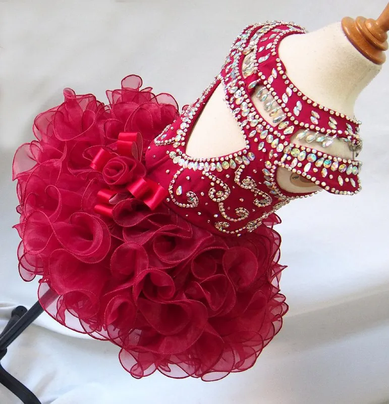 Glitz Beaded Bodice Little Miss/Toddler/Infant Cupcake Pageant Dress