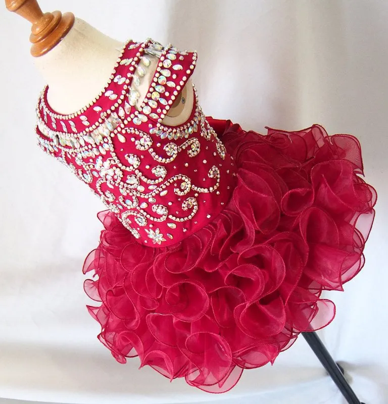 Glitz Beaded Bodice Little Miss/Toddler/Infant Cupcake Pageant Dress