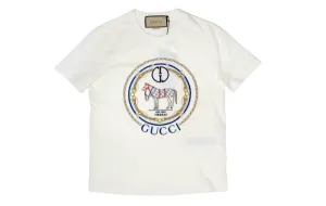 Gucci Interlocking G Horse Motif Cotton T-Shirt