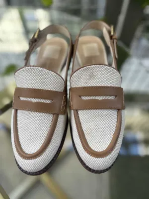 HARDI LOAFERS TAN MULTI CANVAS - re:vita