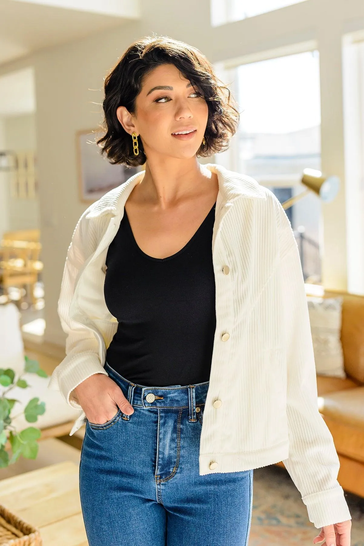 Hazel Blues® | Loretta Rhinestone Fringe Jacket