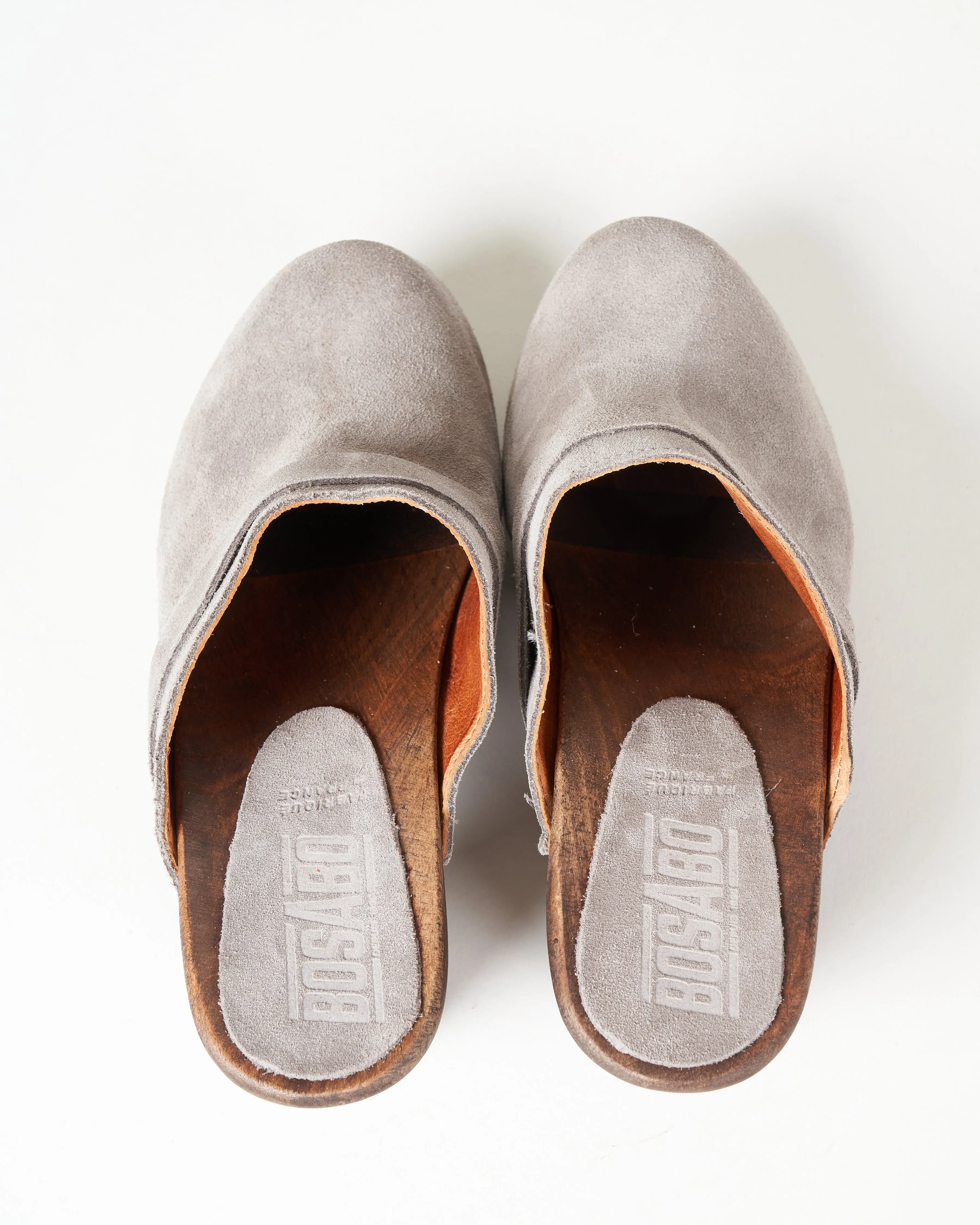 high clog - taupe suede
