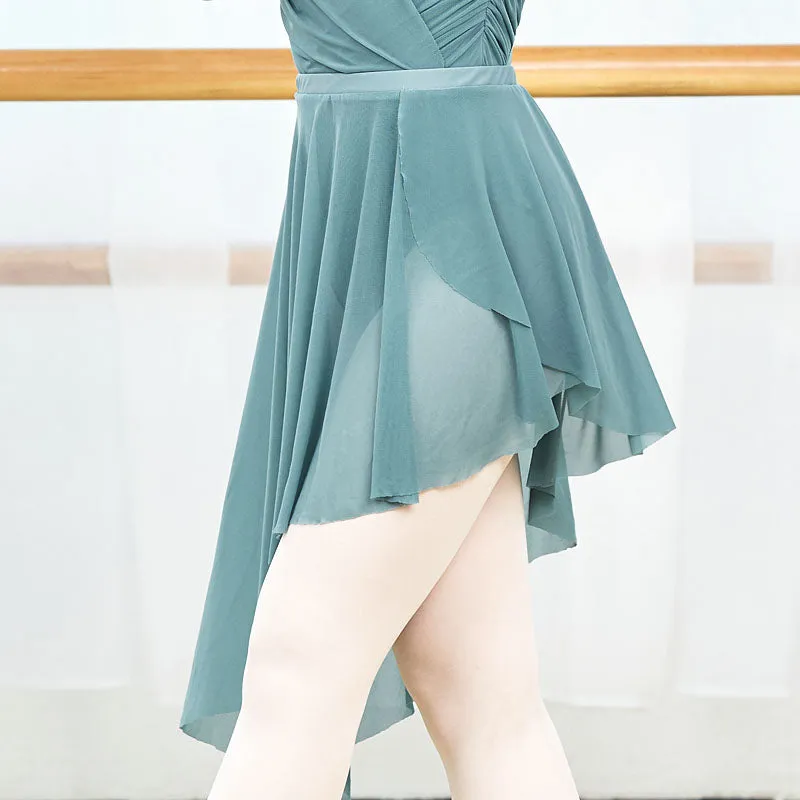 Hight Low Dance Mesh Skirt ( Elastic Waistband )