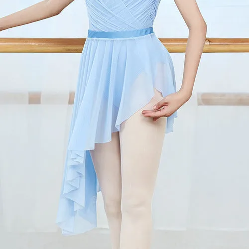 Hight Low Dance Mesh Skirt ( Elastic Waistband )