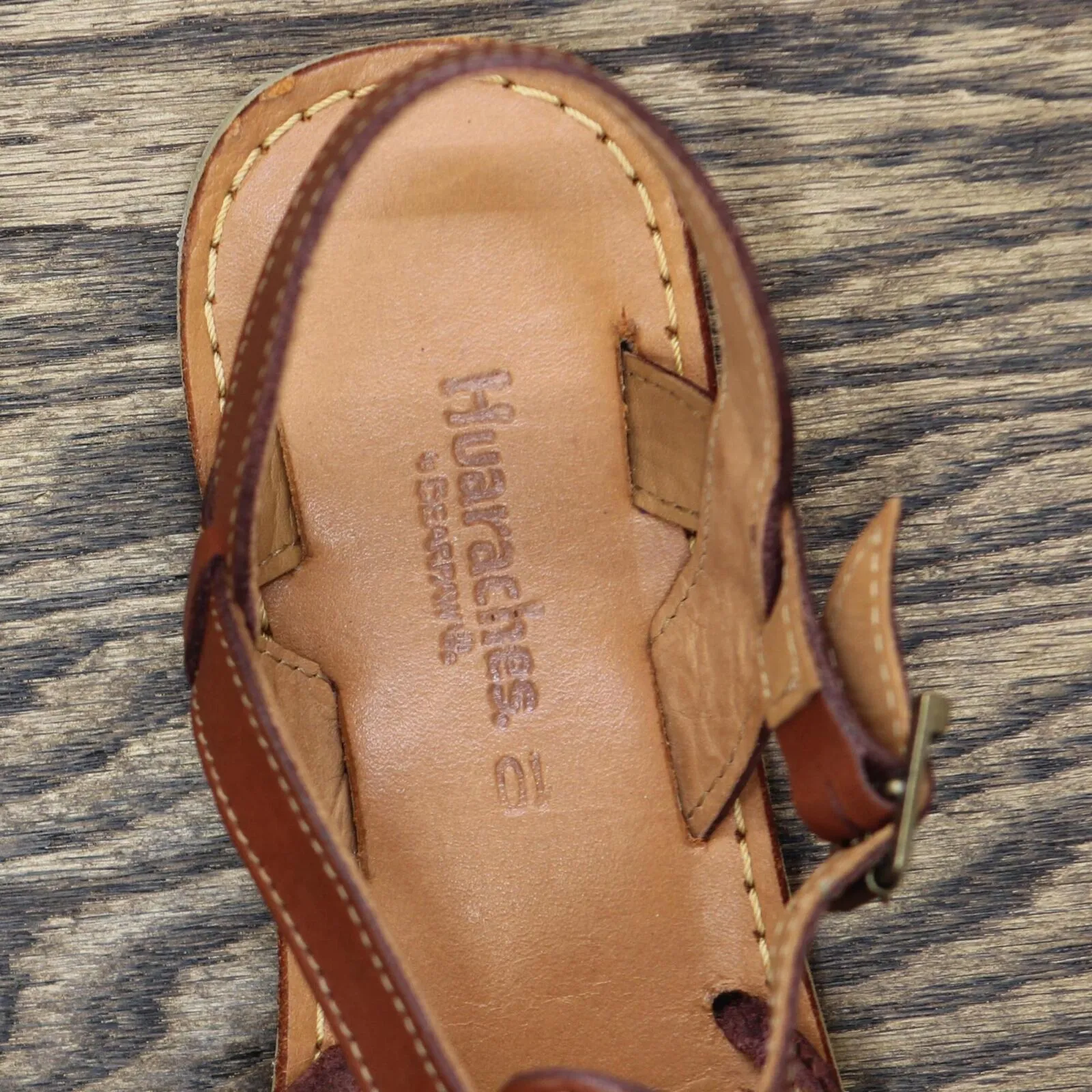 Huaraches by Bearpaw Gloria Womens Leather Slingback Sandals Saddle Brown 10M