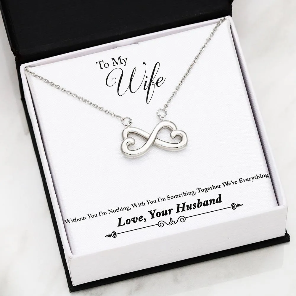 Husband to Wife Everything Interlocking Heart Necklace
