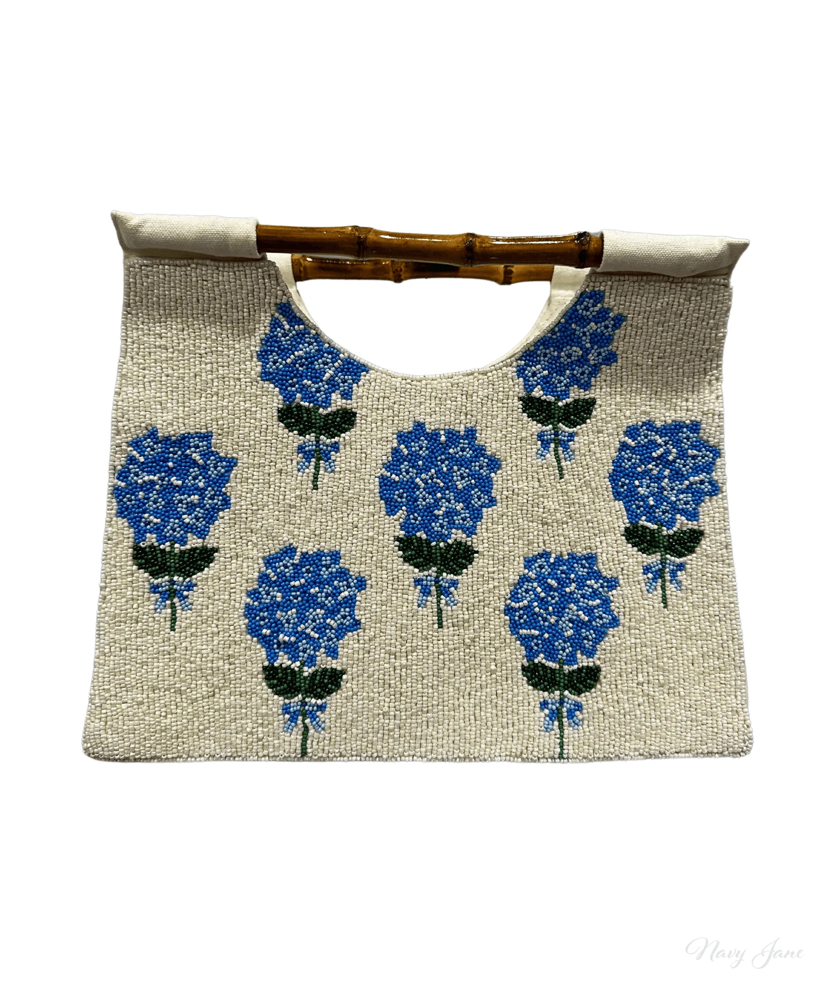 Hydrangea Beaded Purse - Narragansett Style