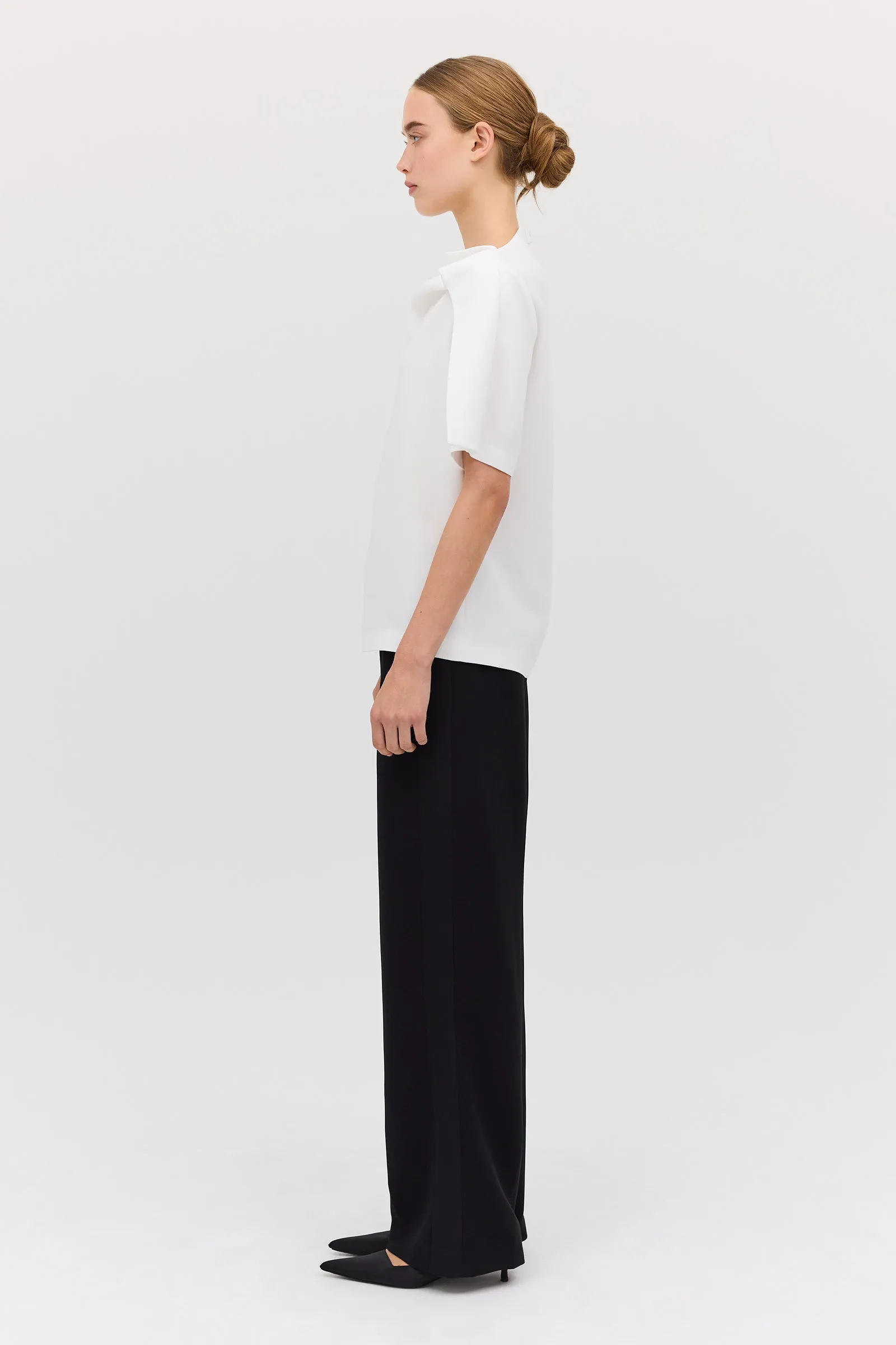 IVORY CREPE ANNEX TOP