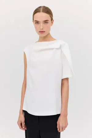 IVORY CREPE ANNEX TOP