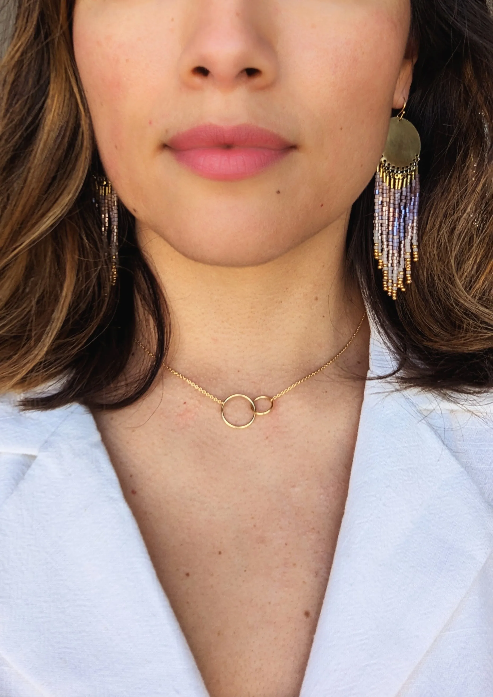 Jane Sparkly Lilac Beaded Earrings