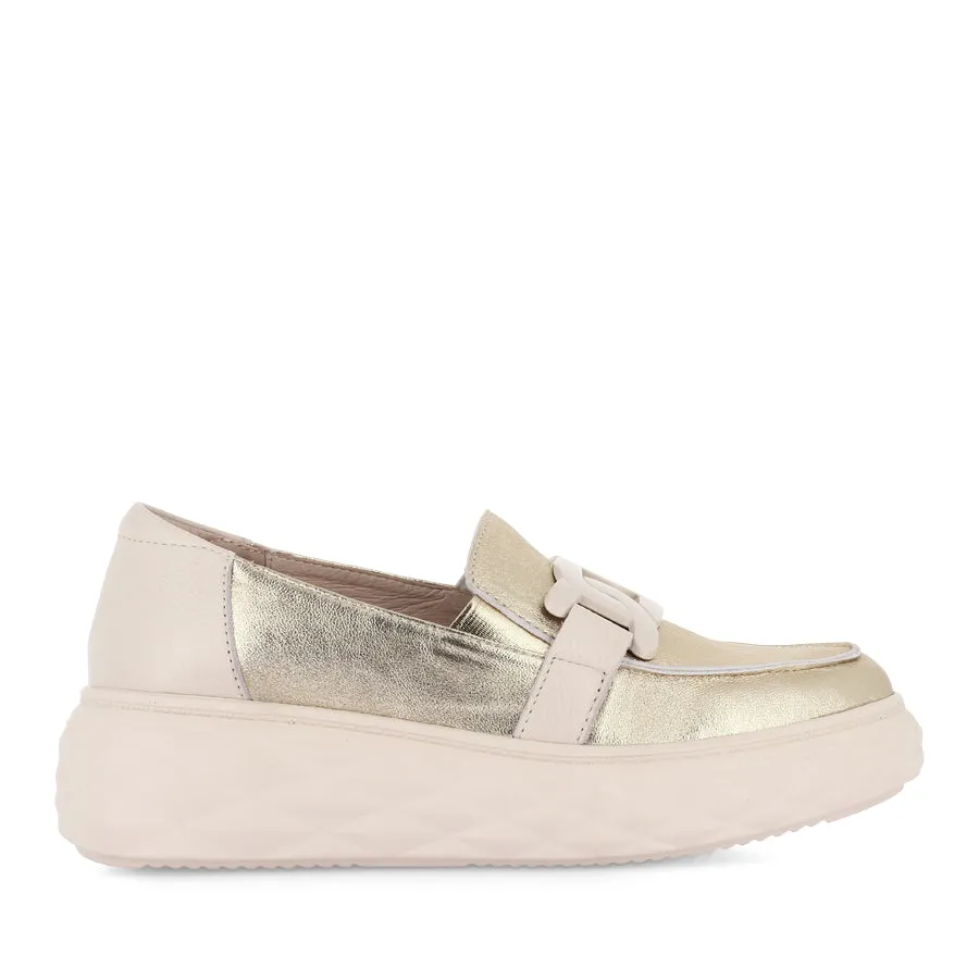 JEMMA - GOLD/BONE LEATHER