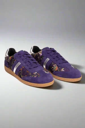 Johnny Was Purple Comono Paisley Suede Sneaker JWS25124