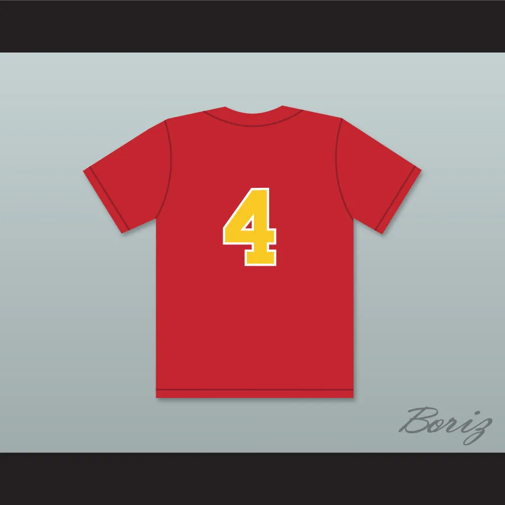 Justin Verlander 4 Goochland High School Bulldogs Red Baseball Jersey 1