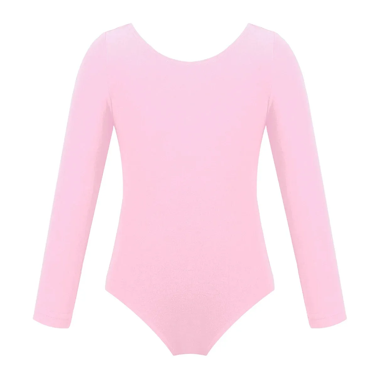 Kids Girls Ballet Leotard: Long Sleeve Solid Color Gymnastics Dance Bodysuit