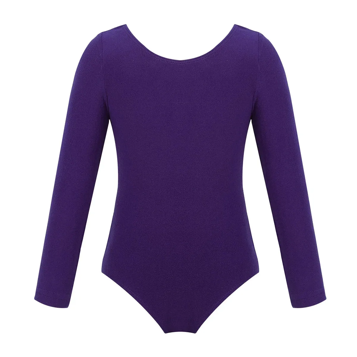 Kids Girls Ballet Leotard: Long Sleeve Solid Color Gymnastics Dance Bodysuit