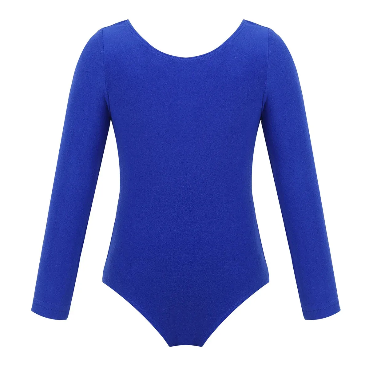 Kids Girls Ballet Leotard: Long Sleeve Solid Color Gymnastics Dance Bodysuit