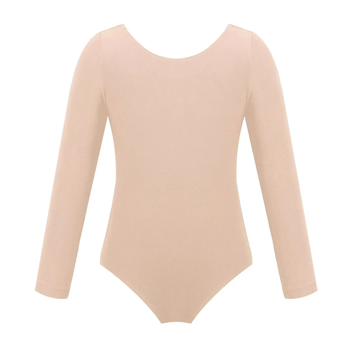 Kids Girls Ballet Leotard: Long Sleeve Solid Color Gymnastics Dance Bodysuit