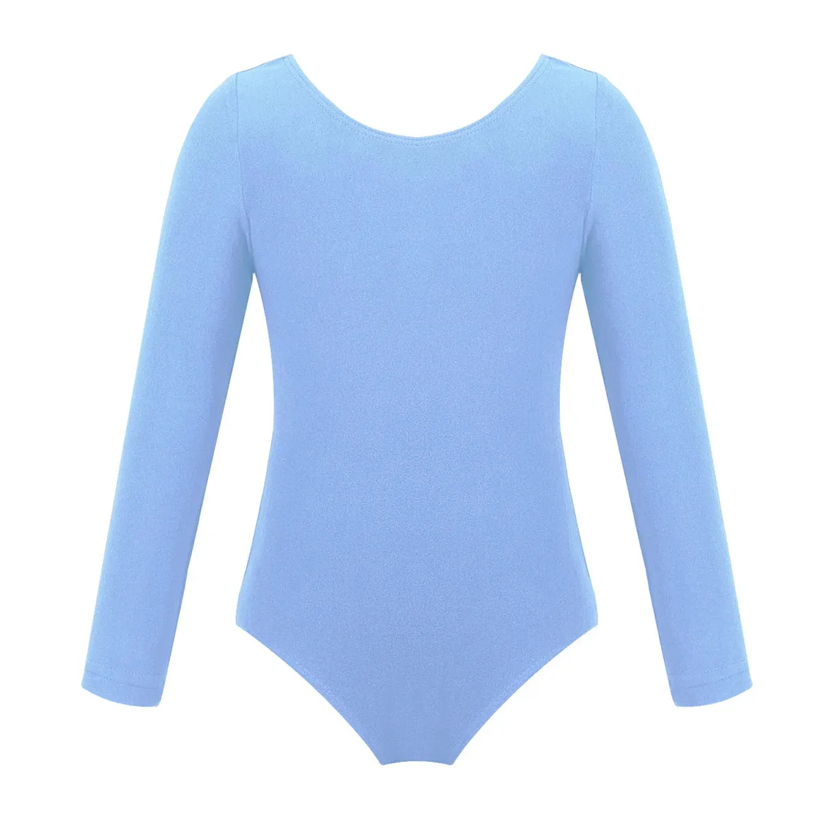 Kids Girls Ballet Leotard: Long Sleeve Solid Color Gymnastics Dance Bodysuit