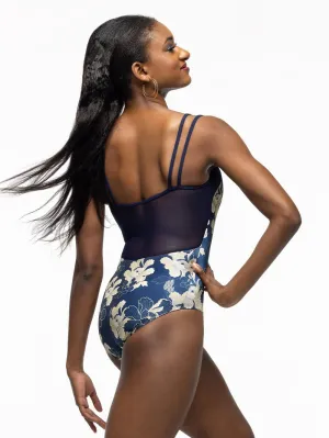 Kubra Dark Navy Blooms Leotard