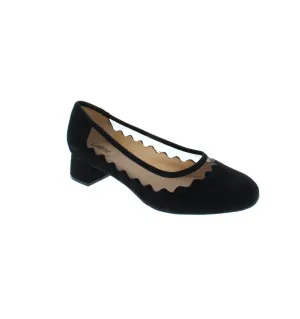 LA SM HEEL SCALLOPED TRIM WITH MESH