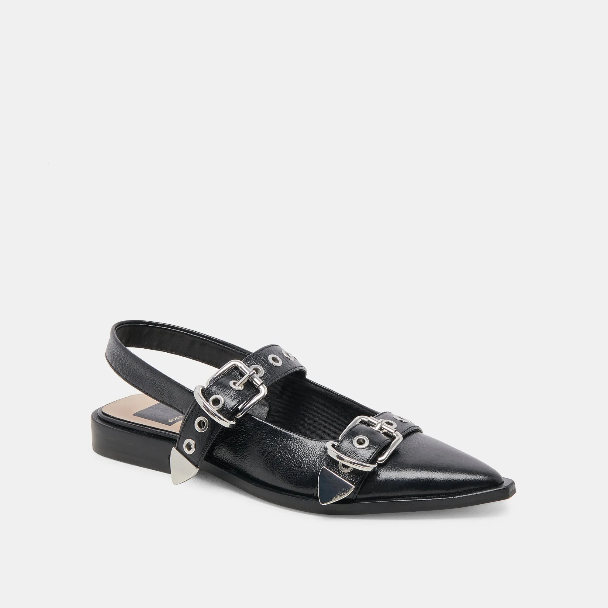 LABELL FLATS MIDNIGHT CRINKLE PATENT - re:vita