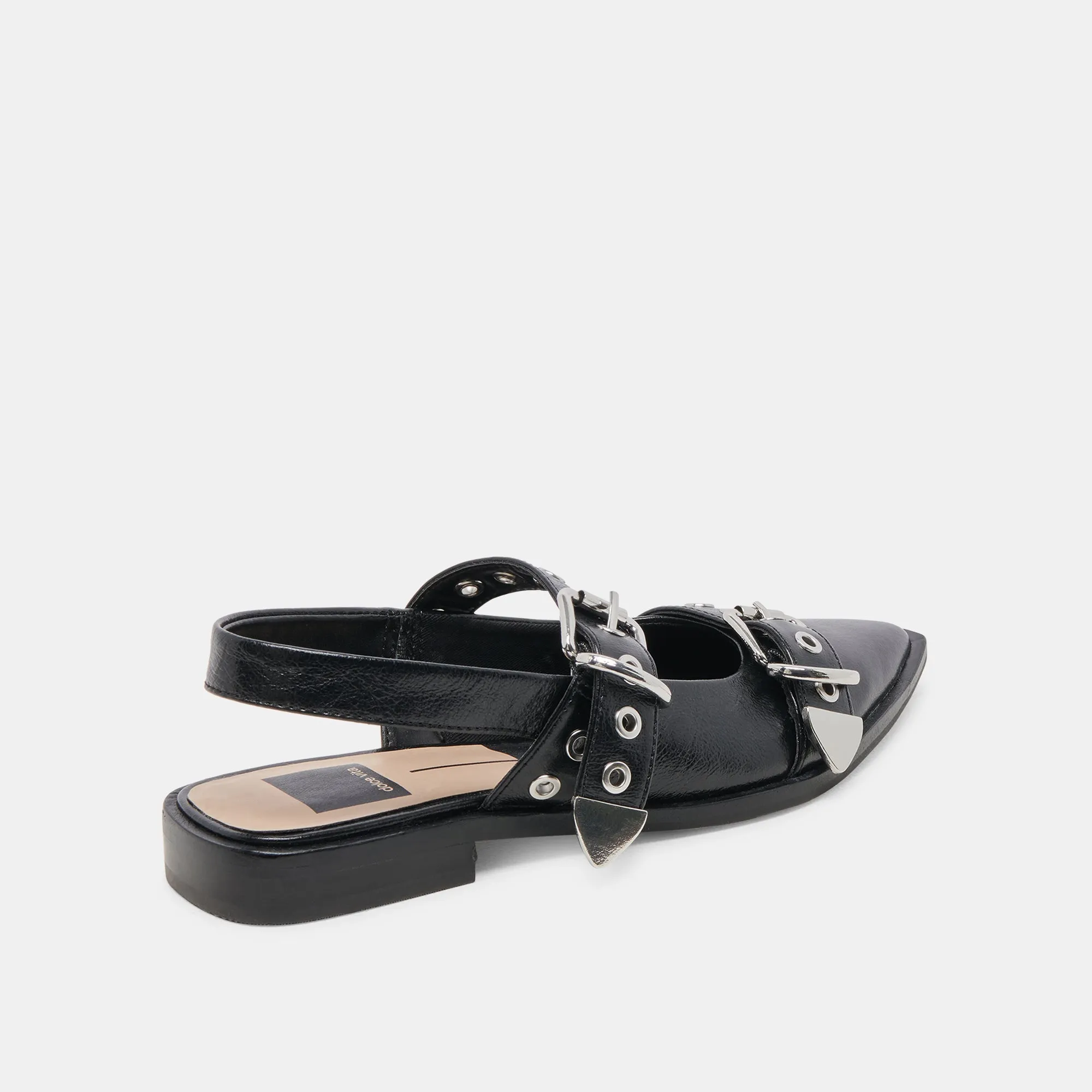LABELL FLATS MIDNIGHT CRINKLE PATENT - re:vita