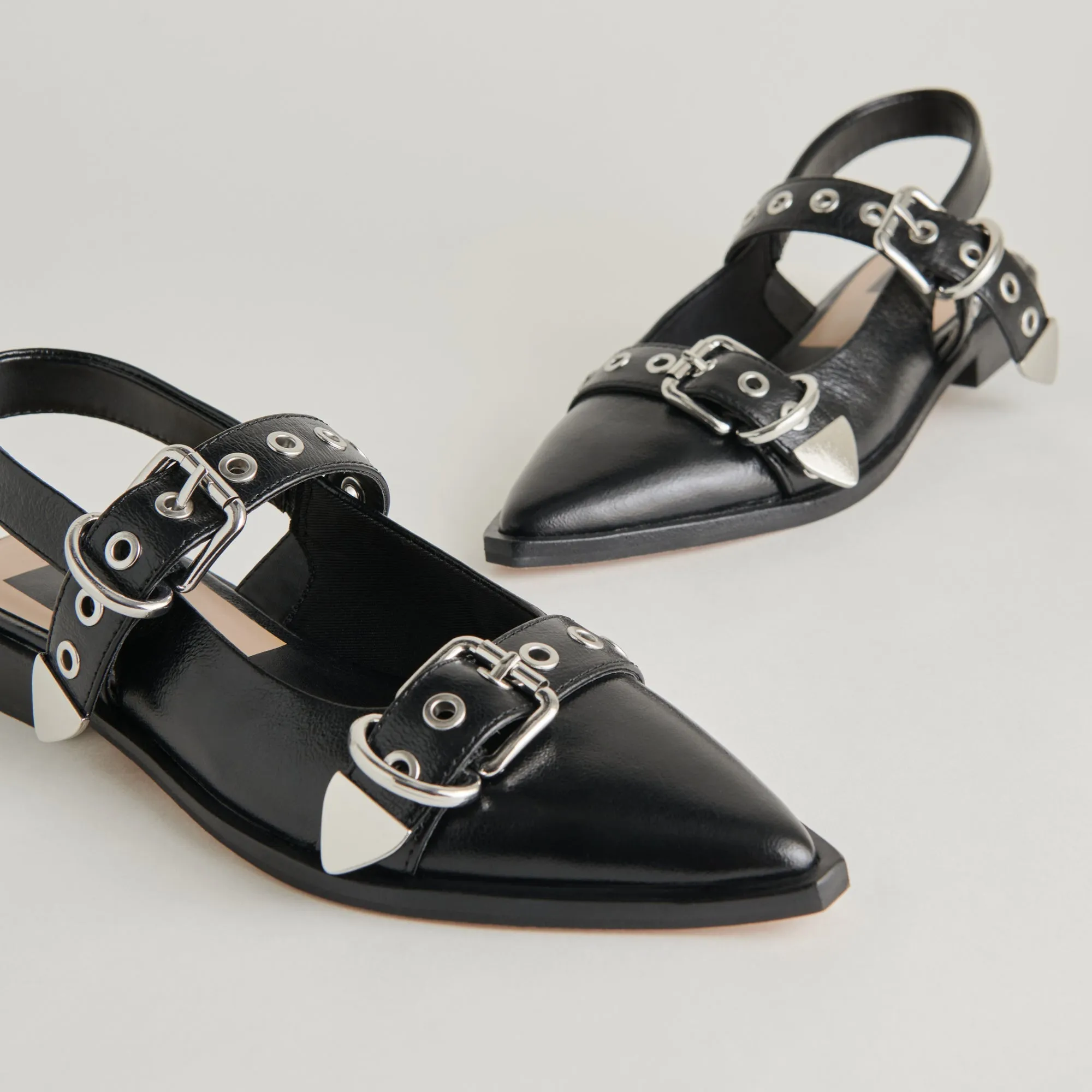 LABELL FLATS MIDNIGHT CRINKLE PATENT - re:vita