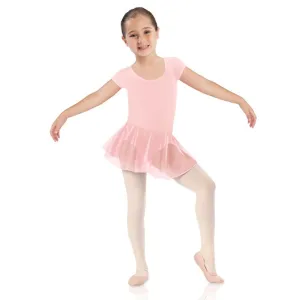 Leo's LD146CK Short Sleeve Dress Pink - Child