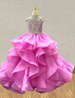 Little Girls Gorgeous Ball Gown with Beaded Bodice