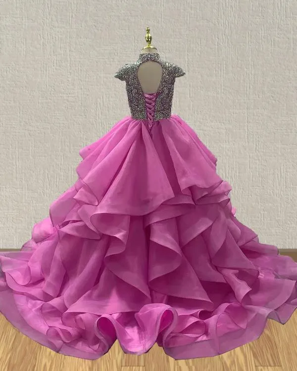 Little Girls Gorgeous Ball Gown with Beaded Bodice
