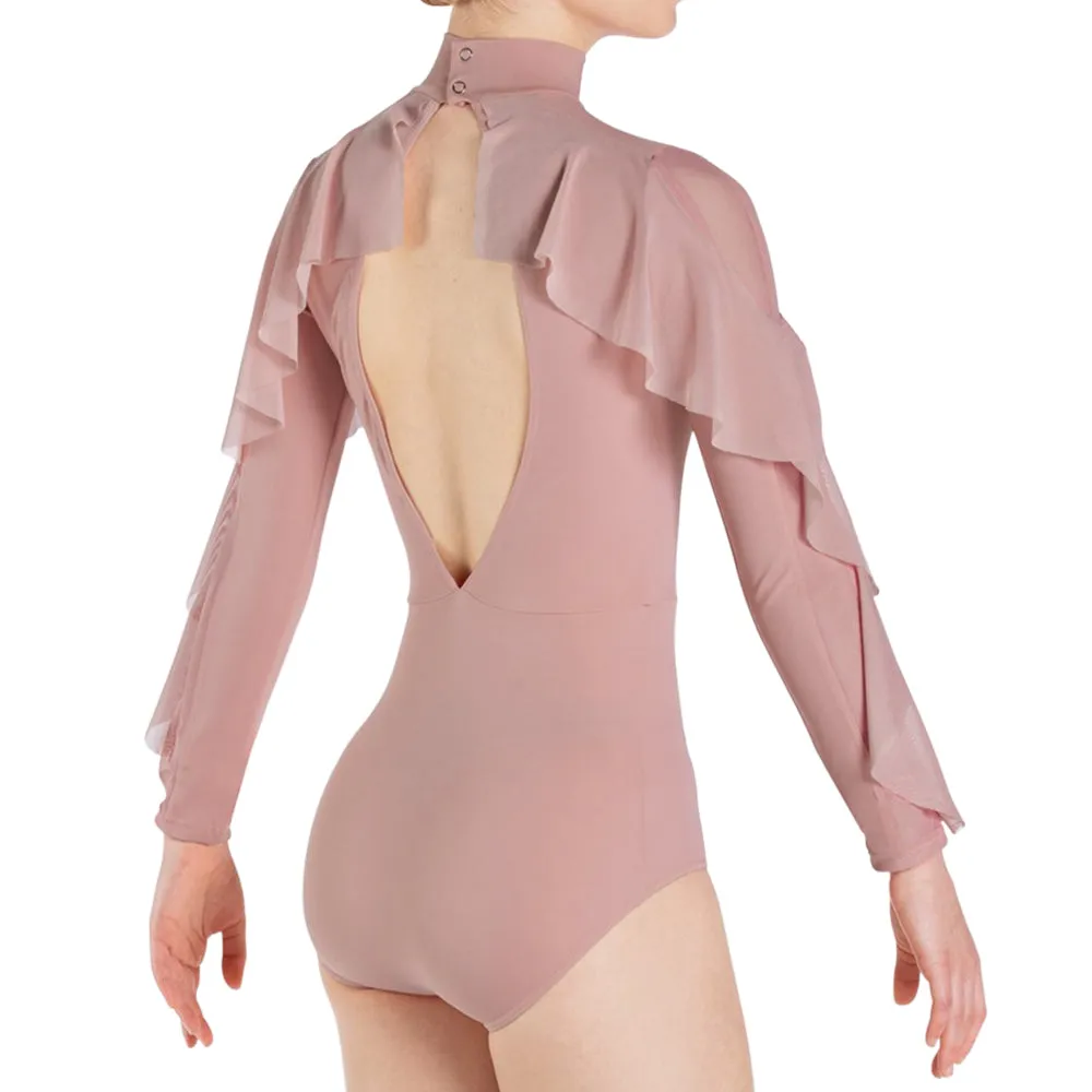 Long Ruffles Sleeve Leotard