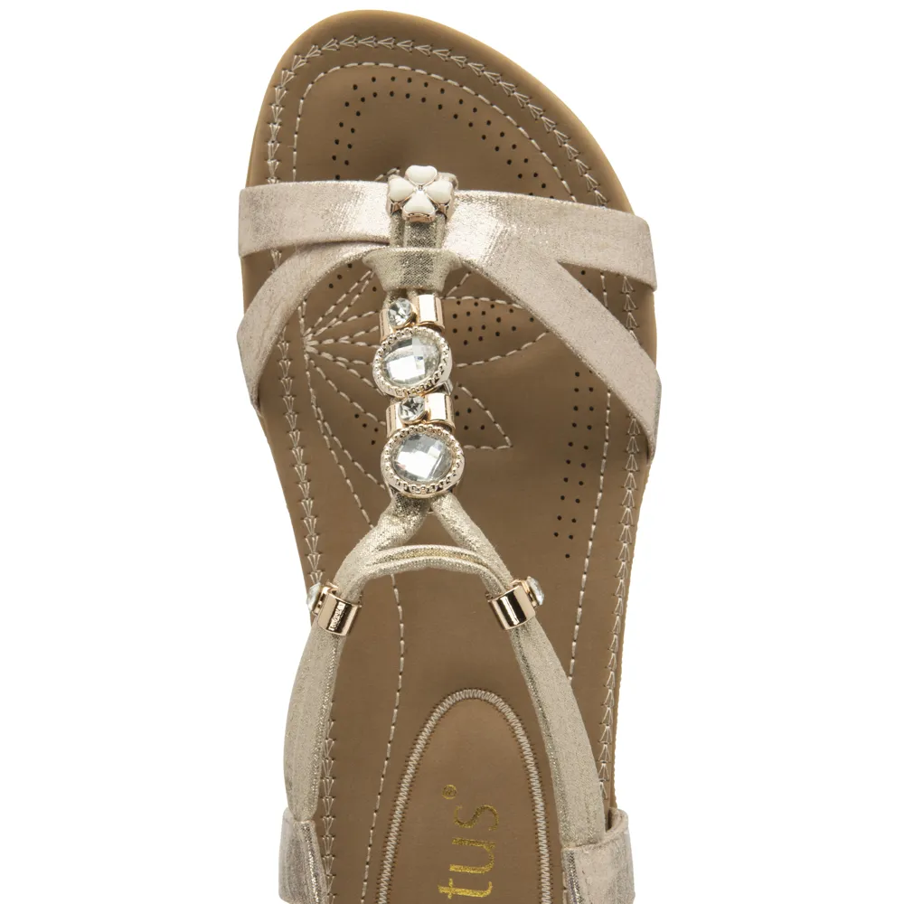 Lotus Bettina Gold Sandals