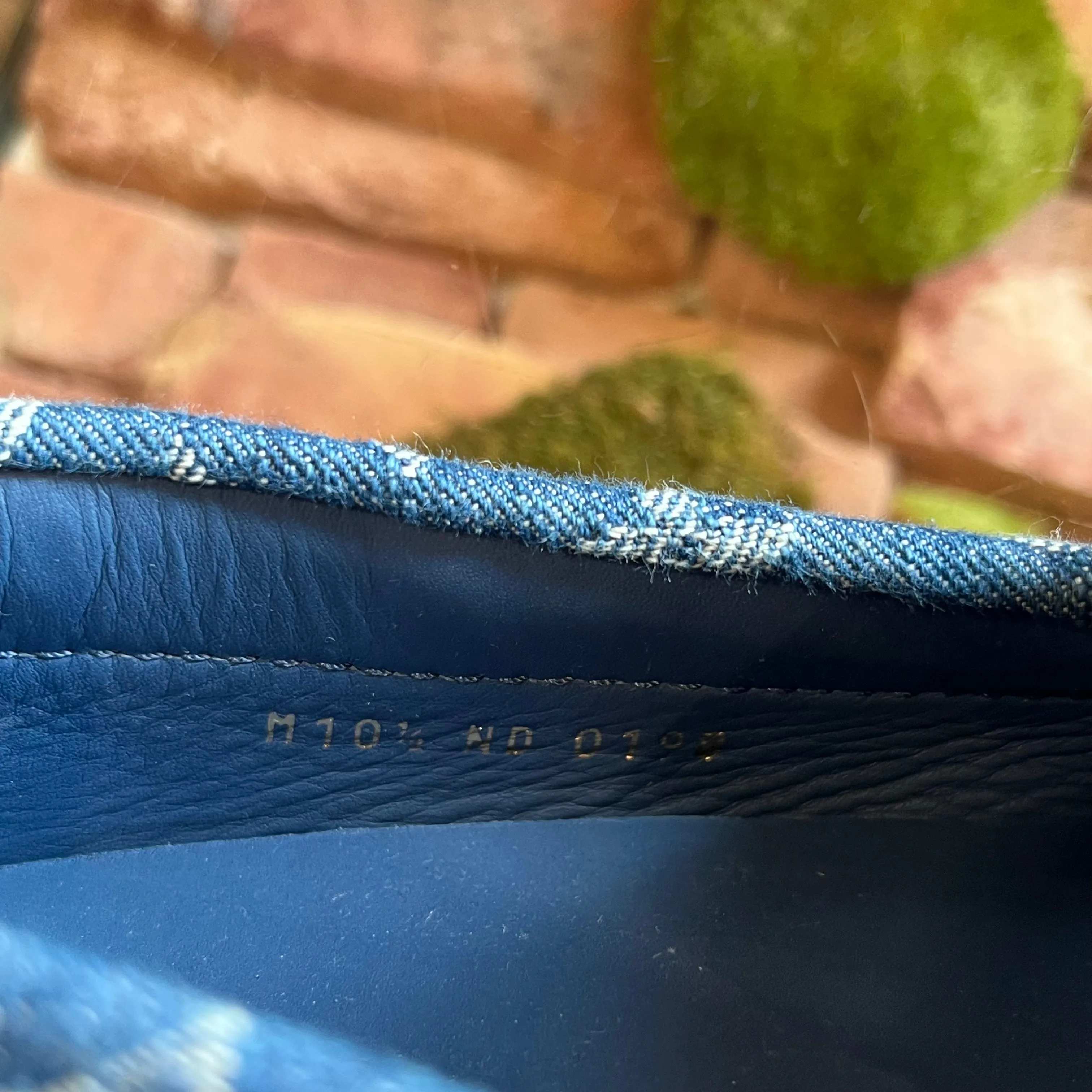 LOUIS VUITTON Blue Denim Monogram Loafer Drivers SZ10.5(11.5US)