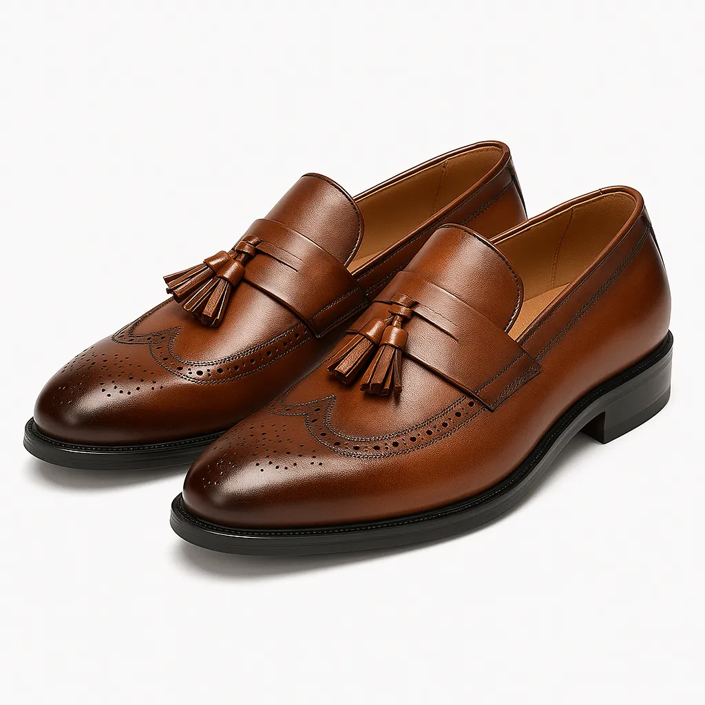 LumiNovi | The Tassel Leather Loafers