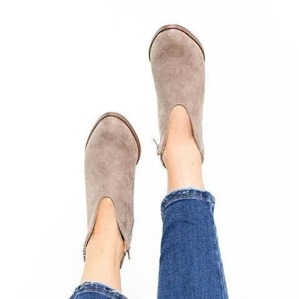 Lydiashoes Casual Zipper Short Boots