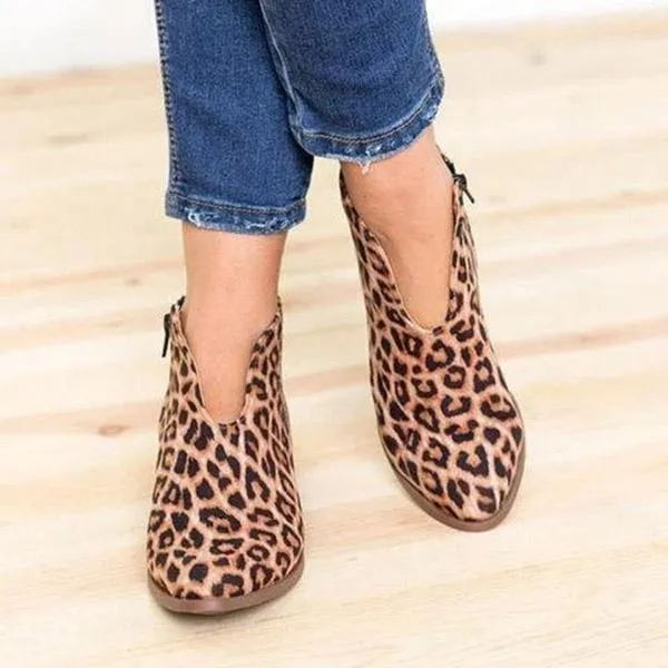 Lydiashoes Casual Zipper Short Boots